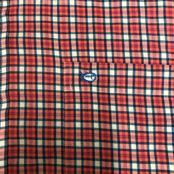 Southern Tide Shirt Mens Large Pink Plaid Check Button Up Corp Office Preppy Day - Picture 4 of 13